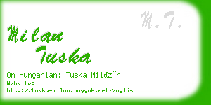 milan tuska business card